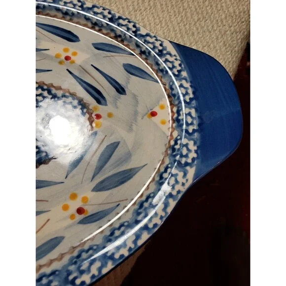 Temptations By Tara Blue Old World 12" & 13.5" Oval Serving Trays Lids - Picture 7 of 16